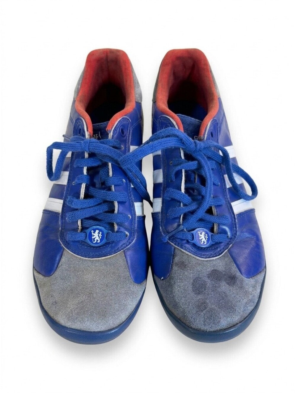 Adidas Chelsea FC Sneakers Shoes Mens 7.5 Royal Blue Grey Suede Soccer Football